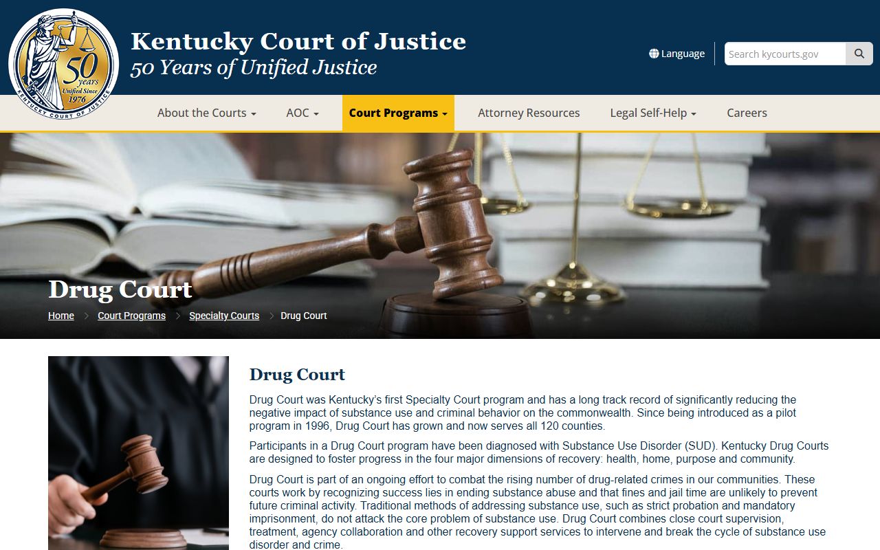 Hardin County Circuit Court Drug Court program reference