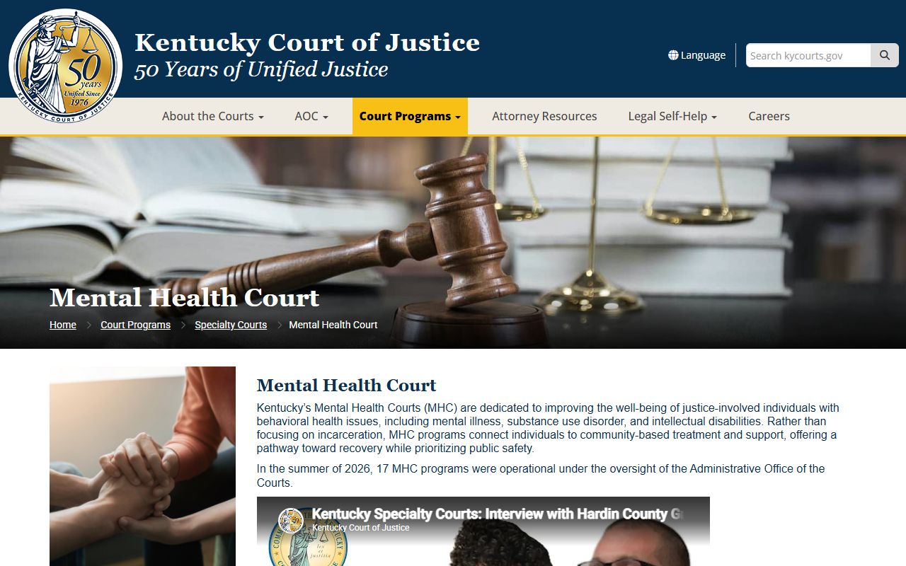 Hardin County Circuit Court mental health court reference