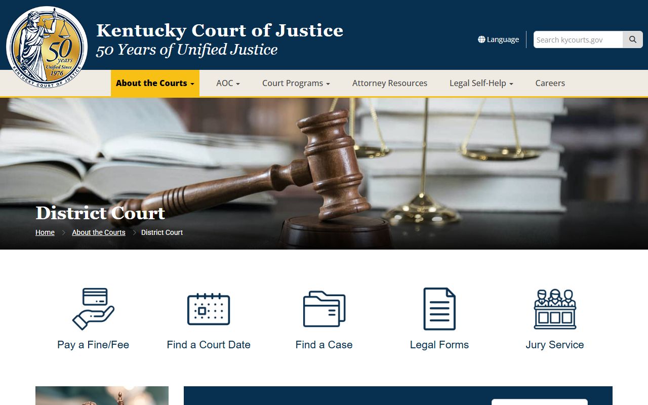 Hardin County Circuit Court and District Court jurisdiction reference