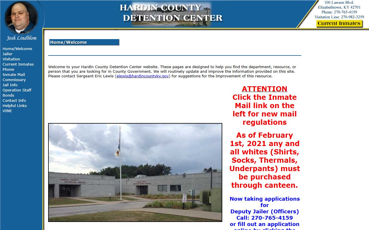 Hardin County Court records Detention Center custody source
