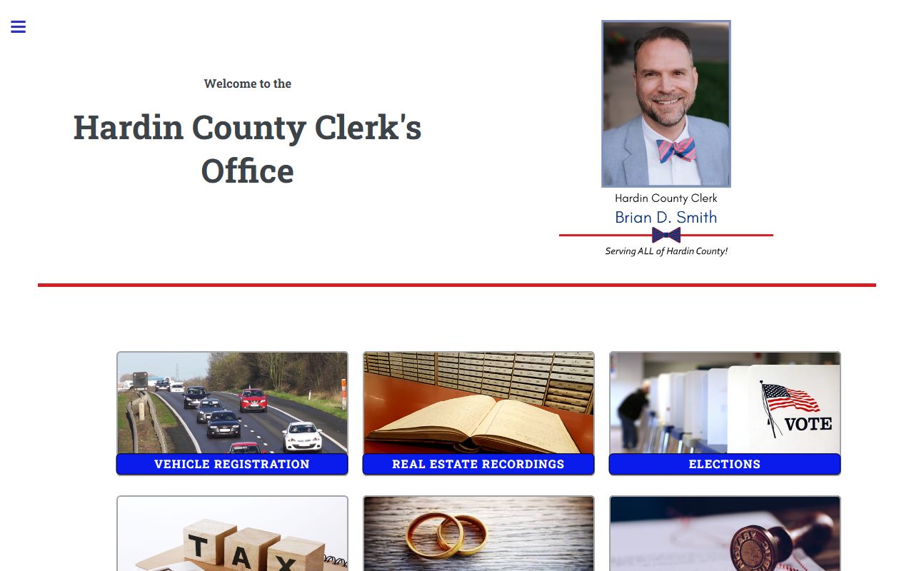 Hardin County Court records County Clerk homepage